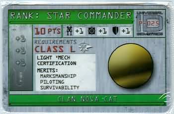 Star Commander P 025 Mechwarrior Annihilation Star Commander P 025 Mechwarrior Annihilation