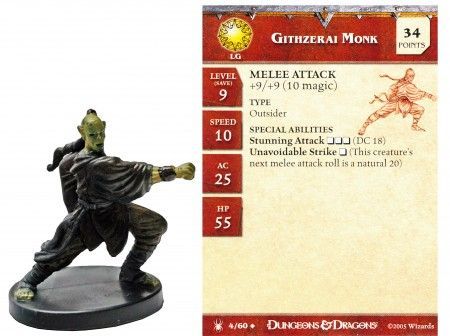 d&d miniatures monk
