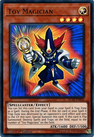 Toy Magician AC18 EN020 Ultra Rare 1st Edition Toy Magician AC18 EN020 Ultra Rare 1st Edition