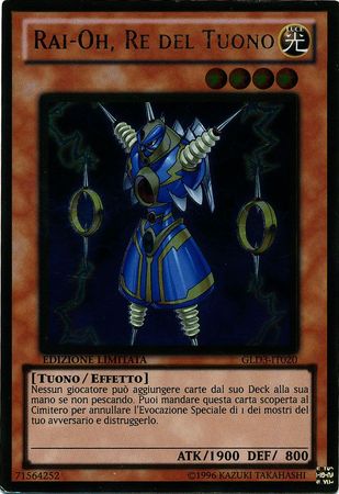 Rai Oh Re del Tuono GLD3 IT020 Gold Rare Italian Yugioh Cards Rai Oh Re del Tuono GLD3 IT020 Gold Rare Italian Yugioh Cards
