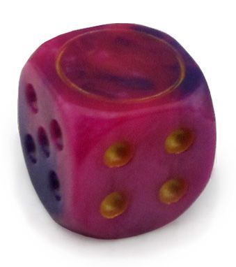 Yugioh Purple Pink w Gold Millenium Ring d6 Single Die Dice Life Counters Tokens Yugioh Purple Pink w Gold Millenium Ring d6 Single Die Dice Life Counters Tokens