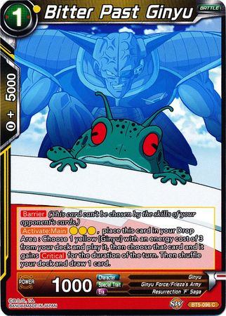 Bitter Past Ginyu BT5 096 Common Miraculous Revival Non Foil Singles Bitter Past Ginyu BT5 096 Common Miraculous Revival Non Foil Singles