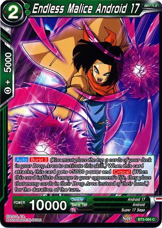 Endless Malice Android 17 BT5 064 Common Miraculous Revival Non Foil Singles Endless Malice Android 17 BT5 064 Common Miraculous Revival Non Foil Singles