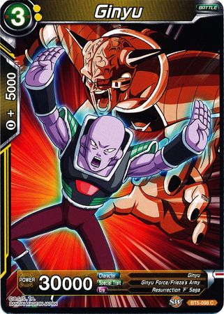 Ginyu BT5 098 Common Miraculous Revival Non Foil Singles Ginyu BT5 098 Common Miraculous Revival Non Foil Singles