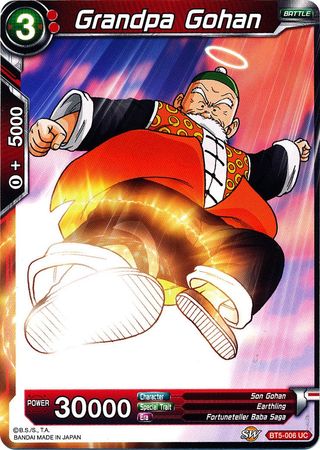 Grandpa Gohan BT5 006 Uncommon Miraculous Revival Non Foil Singles Grandpa Gohan BT5 006 Uncommon Miraculous Revival Non Foil Singles