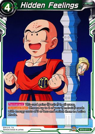 Hidden Feelings BT5 077 Common Miraculous Revival Non Foil Singles Hidden Feelings BT5 077 Common Miraculous Revival Non Foil Singles