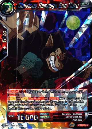 Oblivious Rampage Son Goku BT5 003 Rare Foil Oblivious Rampage Son Goku BT5 003 Rare Foil