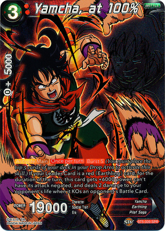 Yamcha at 100 Percent BT5 009 Special Rare SPR Miraculous Revival Foil Singles Yamcha at 100 Percent BT5 009 Special Rare SPR Miraculous Revival Foil Singles
