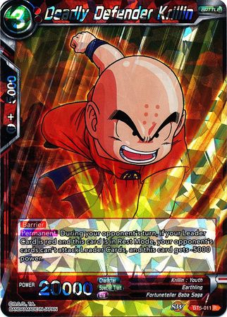 Deadly Defender Krillin BT5 011 Rare Foil Miraculous Revival Foil Singles Deadly Defender Krillin BT5 011 Rare Foil Miraculous Revival Foil Singles