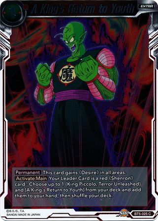 A King s Return to Youth BT5 025 Common Foil Miraculous Revival Foil Singles A King s Return to Youth BT5 025 Common Foil Miraculous Revival Foil Singles