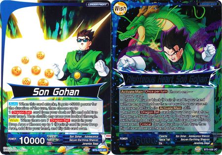 Son Gohan Righteous Heart Son Gohan BT5 026 Uncommon Foil Son Gohan Righteous Heart Son Gohan BT5 026 Uncommon Foil