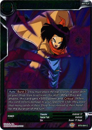 Endless Malice Android 17 BT5 064 Common Foil Miraculous Revival Foil Singles Endless Malice Android 17 BT5 064 Common Foil Miraculous Revival Foil Singles