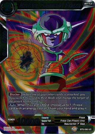 Military Command Frieza BT5 095 Uncommon Foil Miraculous Revival Foil Singles Military Command Frieza BT5 095 Uncommon Foil Miraculous Revival Foil Singles