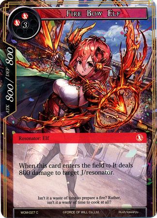 Fire Bow Elf WOM 027 Common Fire Bow Elf WOM 027 Common