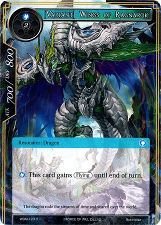 Variant Wings of Ragnarok WOM 123 Common Alternate Art Force of Will Winds of the Ominous Moon Singles Variant Wings of Ragnarok WOM 123 Common Alternate Art Force of Will Winds of the Ominous Moon Singles