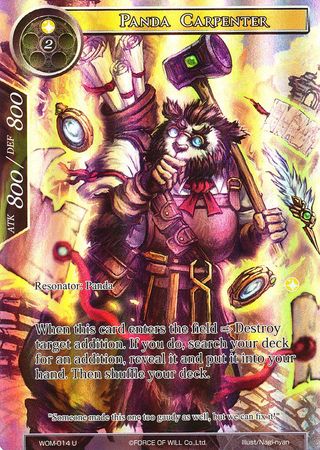Panda Carpenter WOM 014 Uncommon Full Art Panda Carpenter WOM 014 Uncommon Full Art