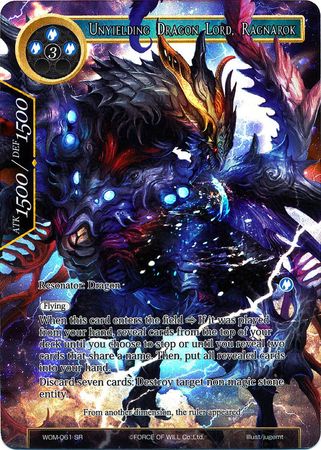 Unyielding Dragon Lord Ragnarok WOM 061 Super Rare Full Art Unyielding Dragon Lord Ragnarok WOM 061 Super Rare Full Art