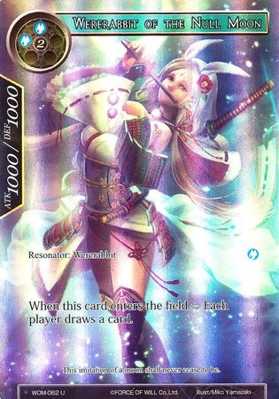 Wererabbit of the Null Moon WOM 062 Uncommon Full Art Wererabbit of the Null Moon WOM 062 Uncommon Full Art