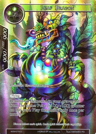 Leaf Dragon WOM 072 Uncommon Full Art Force of Will Winds of the Ominous Moon Singles Leaf Dragon WOM 072 Uncommon Full Art Force of Will Winds of the Ominous Moon Singles