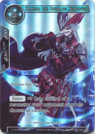 Hamelin the Sound of Temptation V1 Pre release Party Full Art Foil Promo Force of Will Promos Hamelin the Sound of Temptation V1 Pre release Party Full Art Foil Promo Force of Will Promos