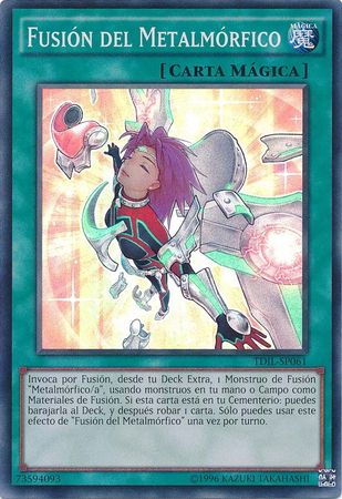 Fusion del Metalmorfico TDIL SP061 Super Rare Unlimited Spanish Yugioh Cards Fusion del Metalmorfico TDIL SP061 Super Rare Unlimited Spanish Yugioh Cards