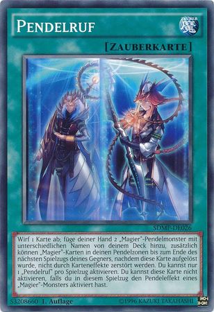 Pendelruf SDMP DE026 Common 1st Edition German Yugioh Cards Pendelruf SDMP DE026 Common 1st Edition German Yugioh Cards