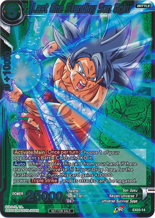 Last One Standing Son Goku EX03 14 Event Pack Promo Dragon Ball Super Event Pack Promos Last One Standing Son Goku EX03 14 Event Pack Promo Dragon Ball Super Event Pack Promos