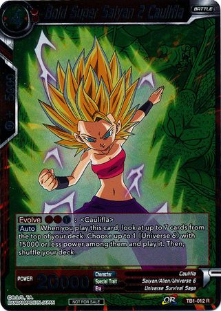 Bold Super Saiyan 2 Caulifla Dragonball Super Tcg Trollandtoad