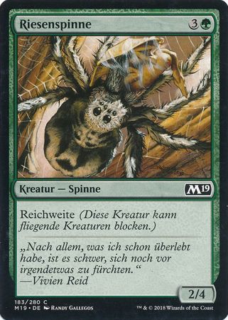 Riesenspinne Giant Spider 183 280 Magic 2019 German Singles Riesenspinne Giant Spider 183 280 Magic 2019 German Singles
