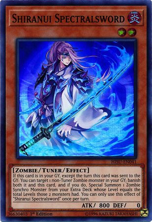 Shiranui Spectralsword HISU EN041 Super Rare 1st Edition Hidden Summoners Singles Shiranui Spectralsword HISU EN041 Super Rare 1st Edition Hidden Summoners Singles