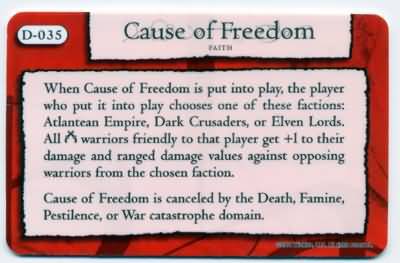 Cause of Freedom D 035 Mage Knight Dark Riders Mage Knight Dark Riders Singles Cause of Freedom D 035 Mage Knight Dark Riders Mage Knight Dark Riders Singles