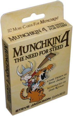  Munchkin 4 – The Need For Steed Card Game Expansion, 112-Card  Expansion, Adult, Kids, & Family Game, Fantasy Adventure RPG, Ages 10+, 3-6 Players