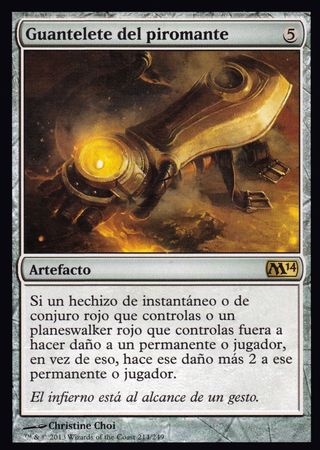 Guantelete del piromante Pyromancer s Gauntlet 214 249 Magic 2014 Spanish Singles Guantelete del piromante Pyromancer s Gauntlet 214 249 Magic 2014 Spanish Singles