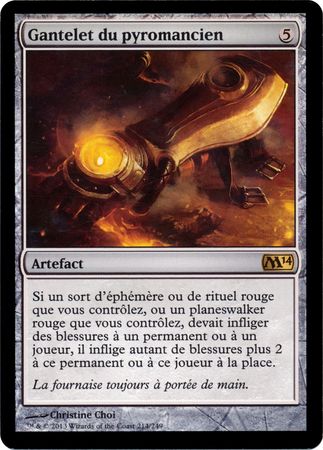 Gantelet du pyromancien Pyromancer s Gauntlet 214 249 Magic 2014 French Singles Gantelet du pyromancien Pyromancer s Gauntlet 214 249 Magic 2014 French Singles