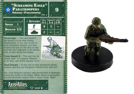 Axis & Allies  Base Set II 24/45 SCREAMING EAGLE PARATROOPERS 