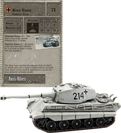 26 King Tiger Base Set II Axis Allies Miniatures Rare Axis Allies Base Set II 26 King Tiger Base Set II Axis Allies Miniatures Rare Axis Allies Base Set II