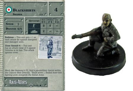 36 Blackshirts Base Set II Axis Allies Miniatures Common 36 Blackshirts Base Set II Axis Allies Miniatures Common