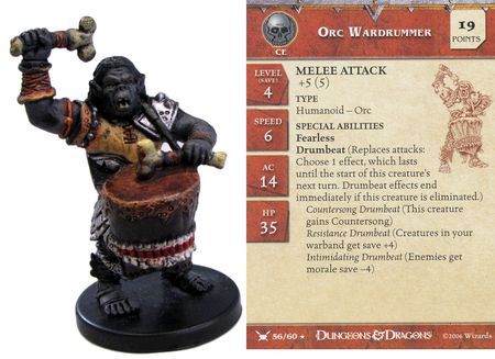 D&D Miniatures War Drums Orc Mauler w/ Card 