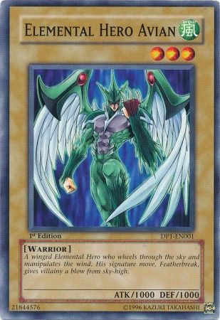 Elemental Hero Avian DP1 EN001 Common 1st Edition Elemental Hero Avian DP1 EN001 Common 1st Edition