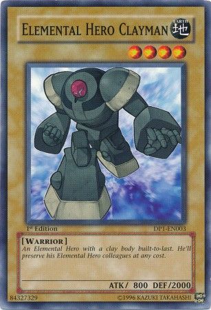 Elemental Hero Clayman DP1 EN003 Common 1st Edition Elemental Hero Clayman DP1 EN003 Common 1st Edition