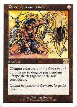 Pierre de soumission Meekstone 298 350 Sixth Edition French Singles Pierre de soumission Meekstone 298 350 Sixth Edition French Singles