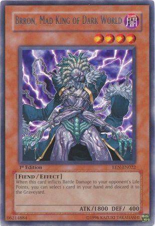 Brron Mad King of Dark World EEN EN022 Rare 1st Edition Brron Mad King of Dark World EEN EN022 Rare 1st Edition