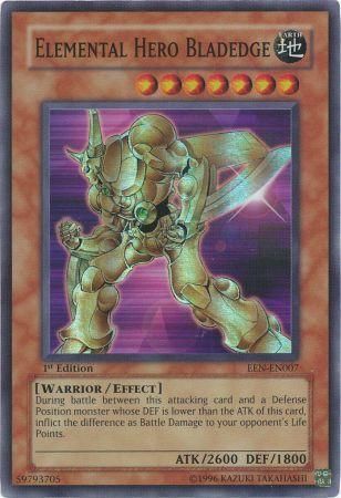 Elemental Hero Bladedge - EEN-EN007 - Super Rare 1st Edition