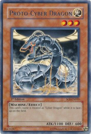 Proto Cyber Dragon SOI EN010 Rare 1st Edition Shadow of Infinity SOI 1st Edition Singles Proto Cyber Dragon SOI EN010 Rare 1st Edition Shadow of Infinity SOI 1st Edition Singles