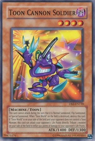 Toon Cannon Soldier DB2 EN118 Common Toon Cannon Soldier DB2 EN118 Common