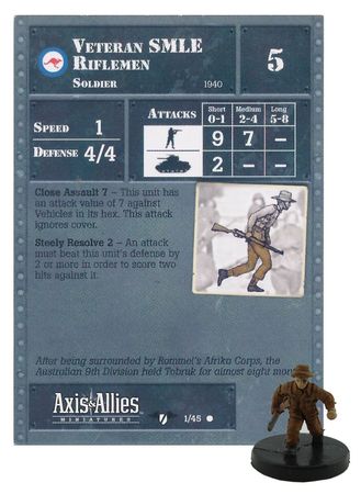 01 Veteran SMLE Rifleman Contested Skies Axis Allies Miniatures Common 01 Veteran SMLE Rifleman Contested Skies Axis Allies Miniatures Common