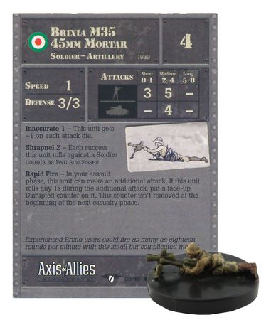 38 Brixia M35 45mm Mortar Contested Skies Axis Allies Miniatures Common 38 Brixia M35 45mm Mortar Contested Skies Axis Allies Miniatures Common