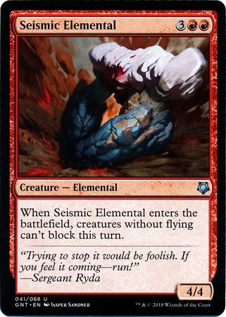 Seismic Elemental 041 068 Magic Game Night 2018 Box Set Singles Seismic Elemental 041 068 Magic Game Night 2018 Box Set Singles