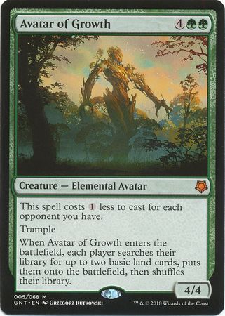 Avatar of Growth 005 068 Magic Game Night 2018 Box Set Singles Avatar of Growth 005 068 Magic Game Night 2018 Box Set Singles
