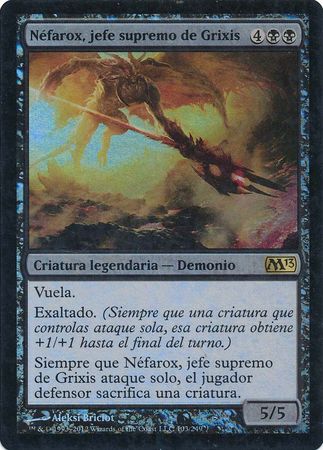 Nefarox jefe supremo de Grixis Nefarox Overlord of Grixis 103 249 Foil Magic 2013 Spanish Singles Nefarox jefe supremo de Grixis Nefarox Overlord of Grixis 103 249 Foil Magic 2013 Spanish Singles